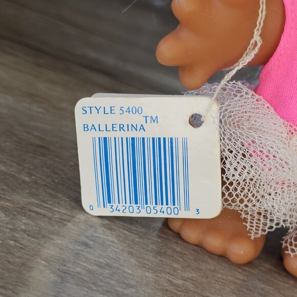 VTG Norfin‎ Troll Doll Ballerina Pink Tutu White Hair W Tag 5400 1986 5 Inches - Picture 6 of 11